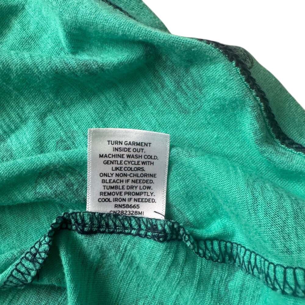Caslon Tee Women's Medium Teal Navy Dot Print Scoop Neck Cotton Modal - Picture 8 of 12